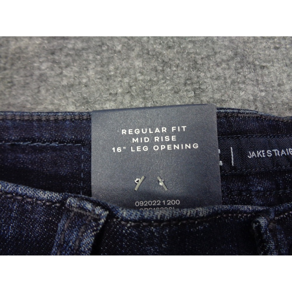 BKE Jean Men 32x34 Blue Jake Straight Buckle Denim Stretch Thick Stitch Werstern - Picture 5 of 13